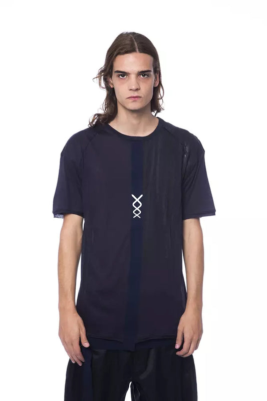 Camiseta de algodón azul