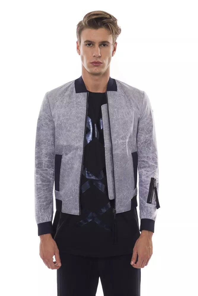Chaquetas y abrigo de poliéster gris