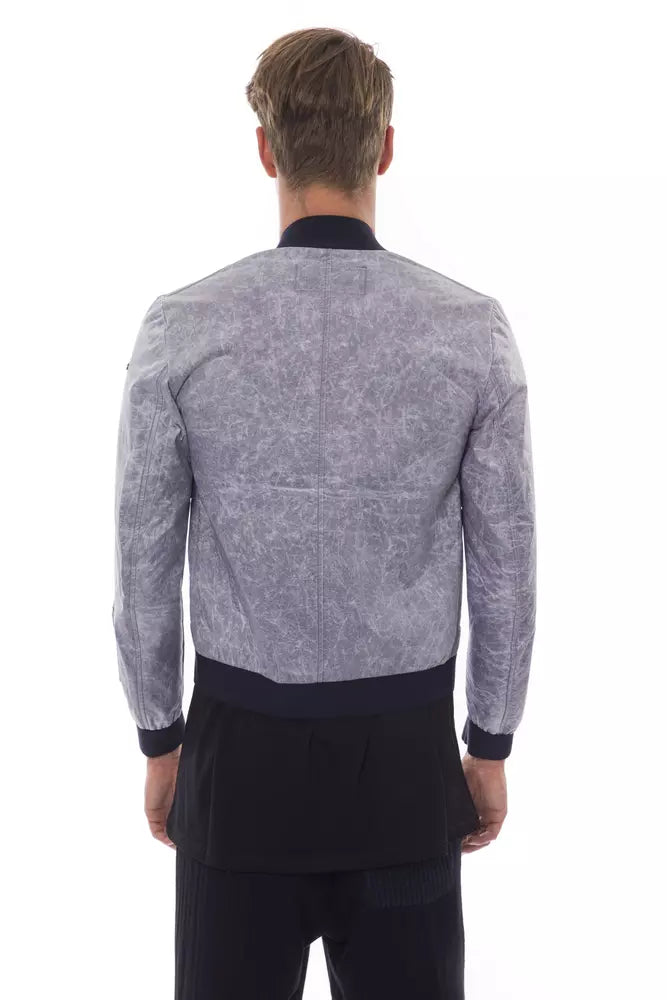 Chaquetas y abrigo de poliéster gris