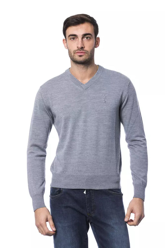 Billionaire Italian Couture Maglione da Uomo in Merino Grigio