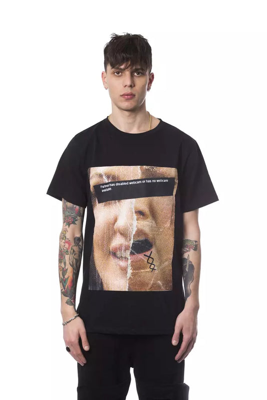 Camiseta de algodón negra