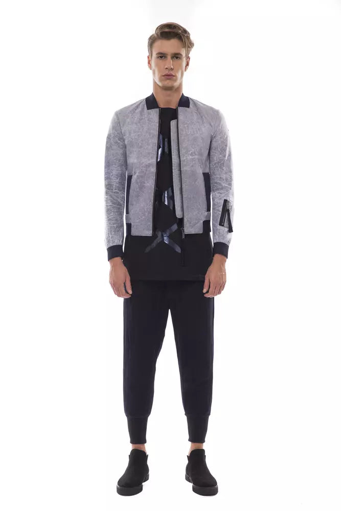 Chaquetas y abrigo de poliéster gris
