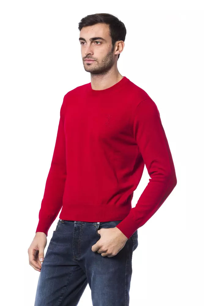 Maglione da uomo in merino rosso Billionaire Italian Couture