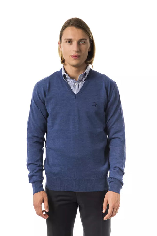Jersey de lana merino azul