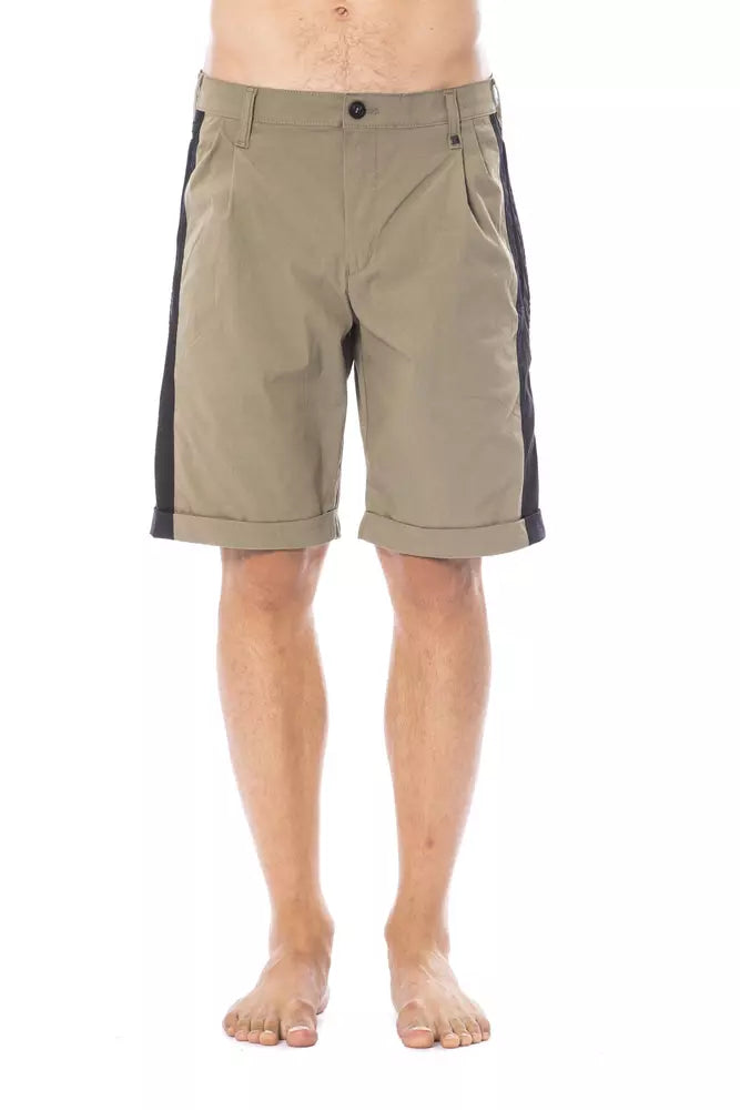 Pantalón corto de algodón militar