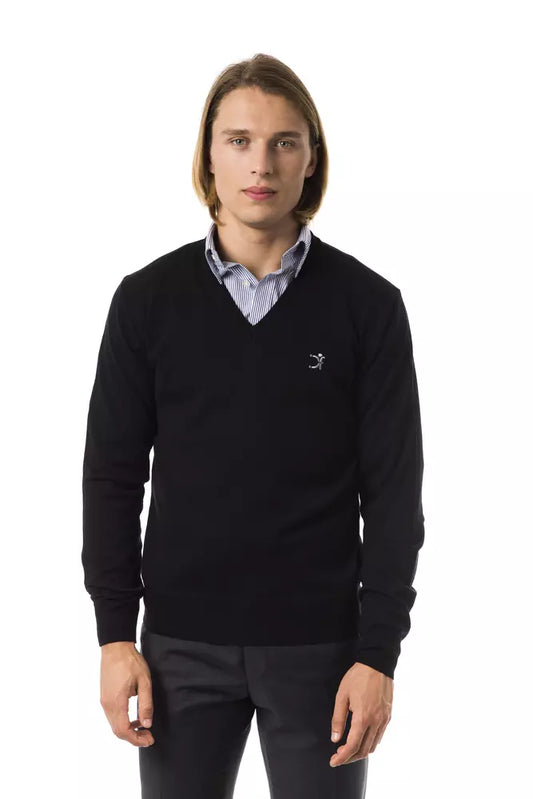 Jersey de lana merino negro
