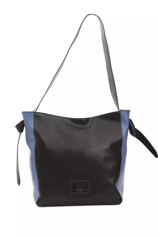 Bolso de hombro de cuero negro