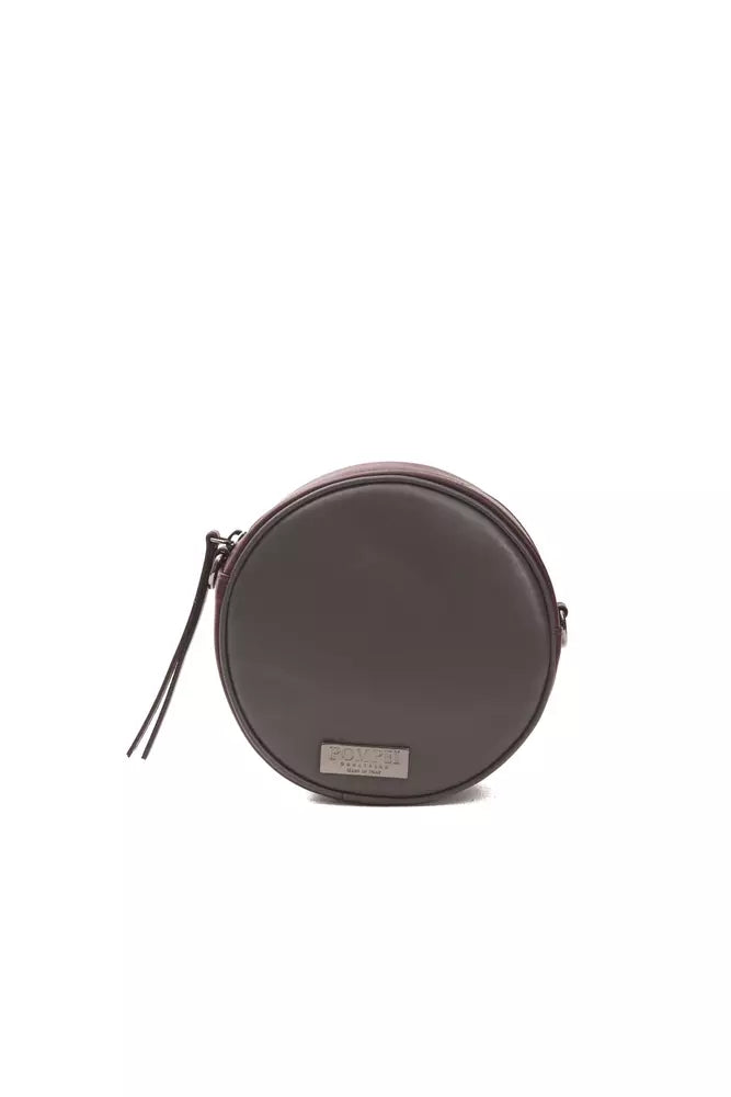 Bolso bandolera de cuero burdeos