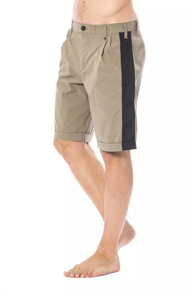 Pantalón corto de algodón militar