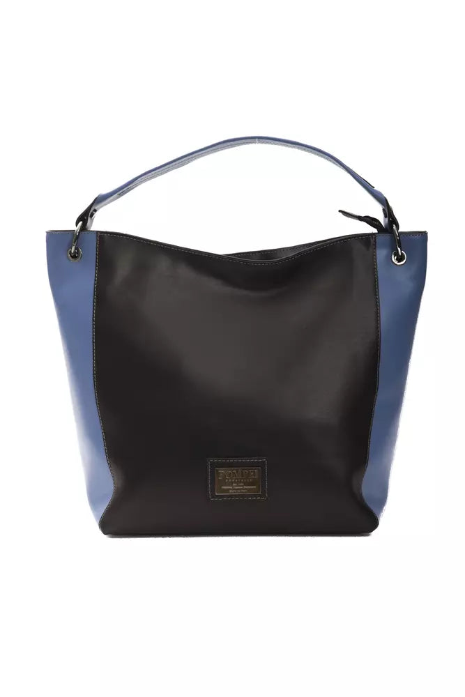 Bolso de hombro de cuero negro