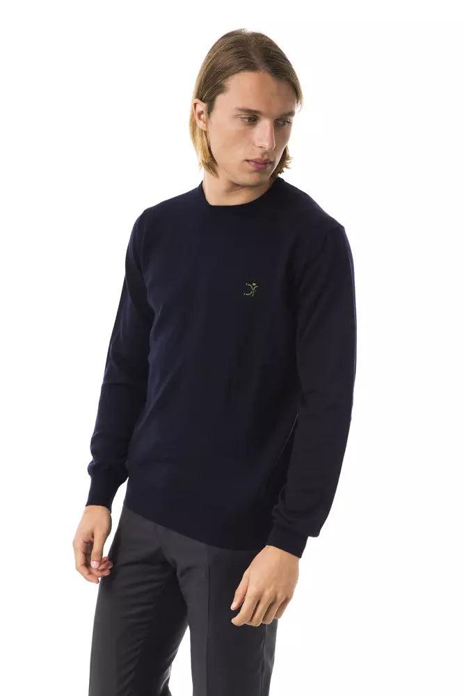 Jersey de lana merino azul