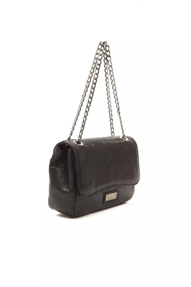 Bolso bandolera de cuero negro
