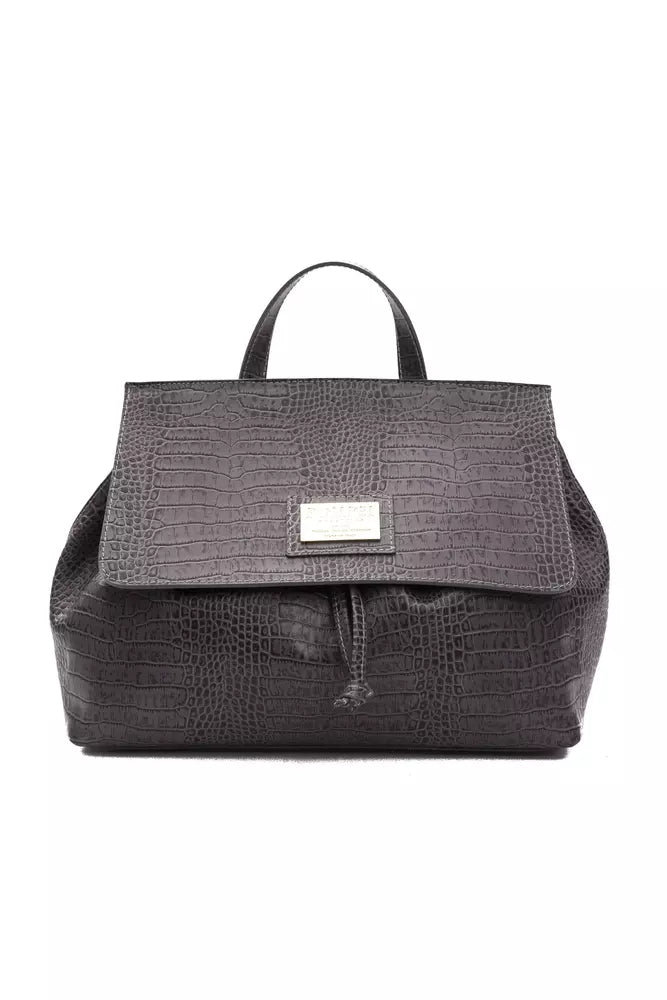 Bolso de cuero gris