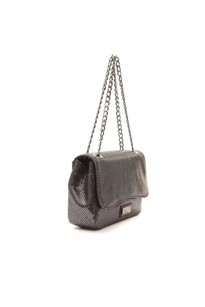 Bolso bandolera de cuero gris