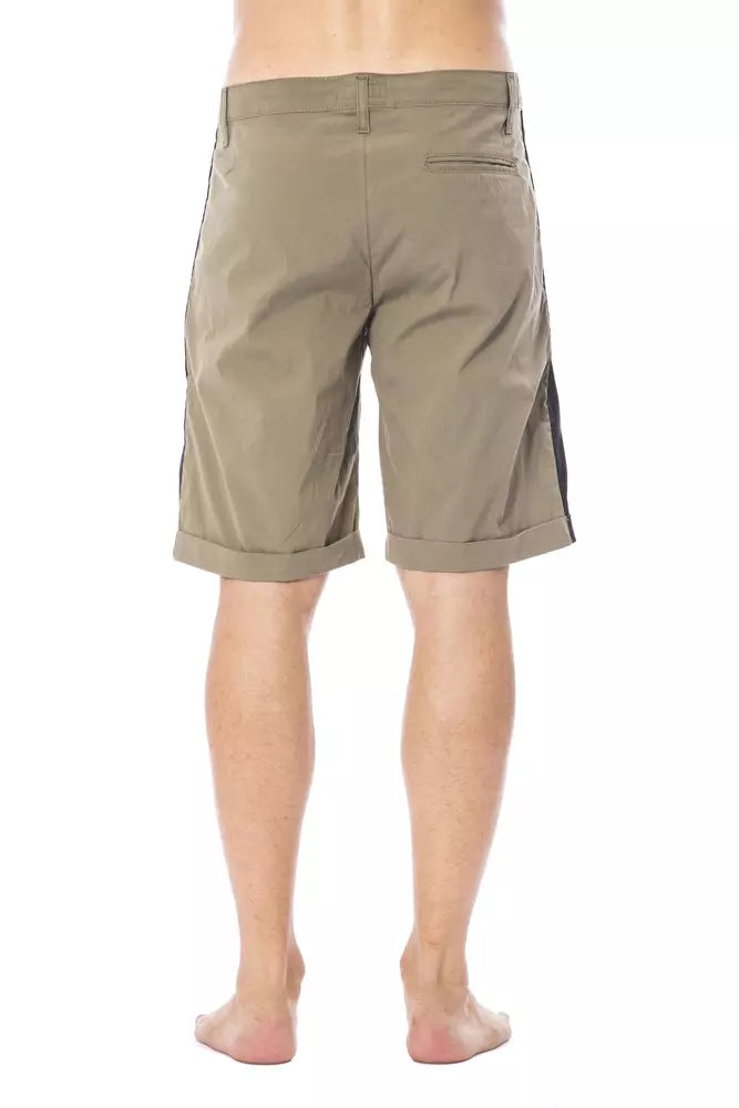 Pantalón corto de algodón militar