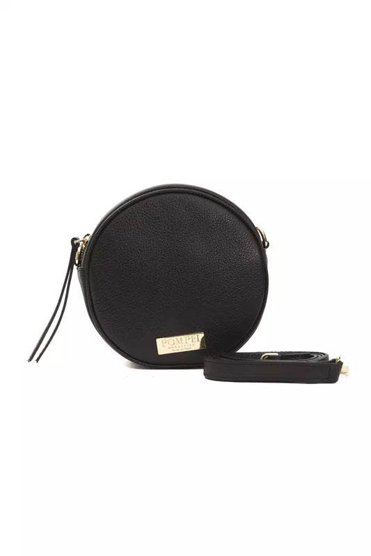 Sac bandoulière femme en cuir noir Pompei Donatella