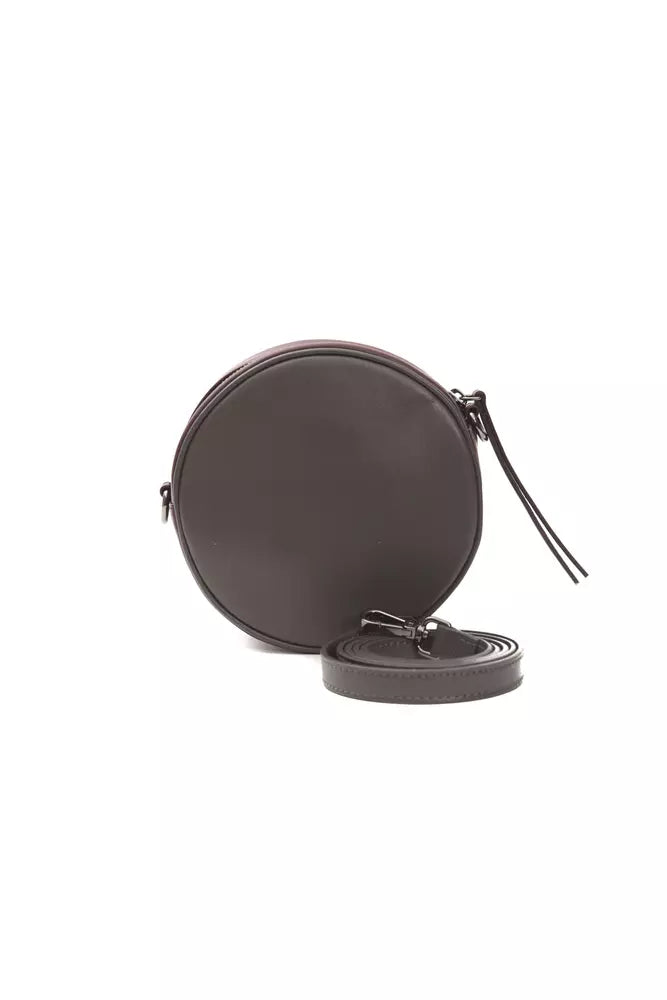 Bolso bandolera de cuero burdeos