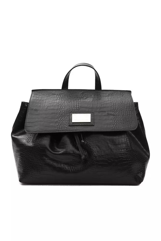 Sac à main femme en cuir noir Pompei Donatella