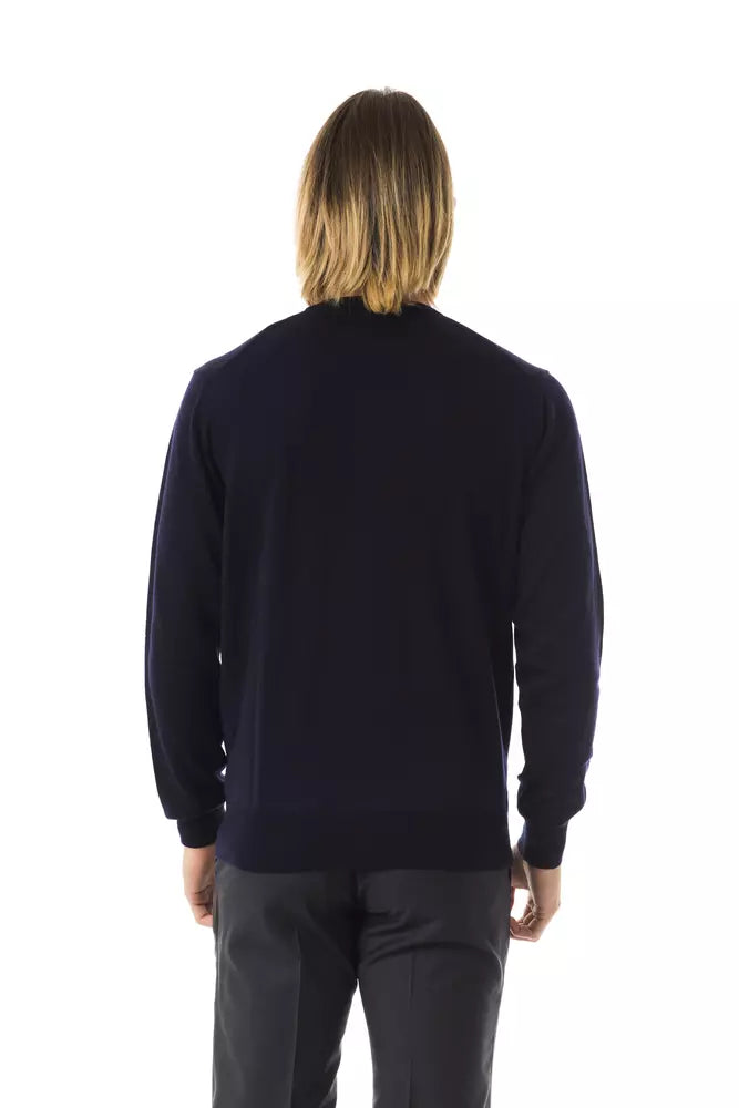 Jersey de lana merino azul