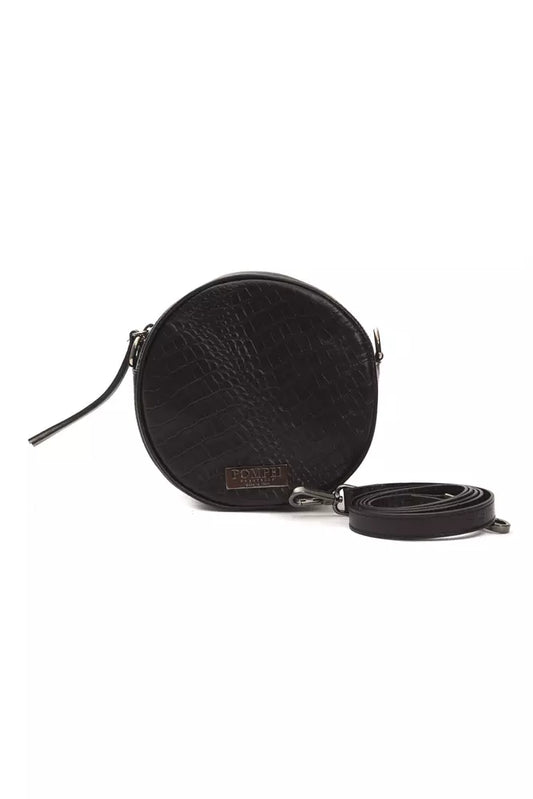 Sac bandoulière femme en cuir noir Pompei Donatella