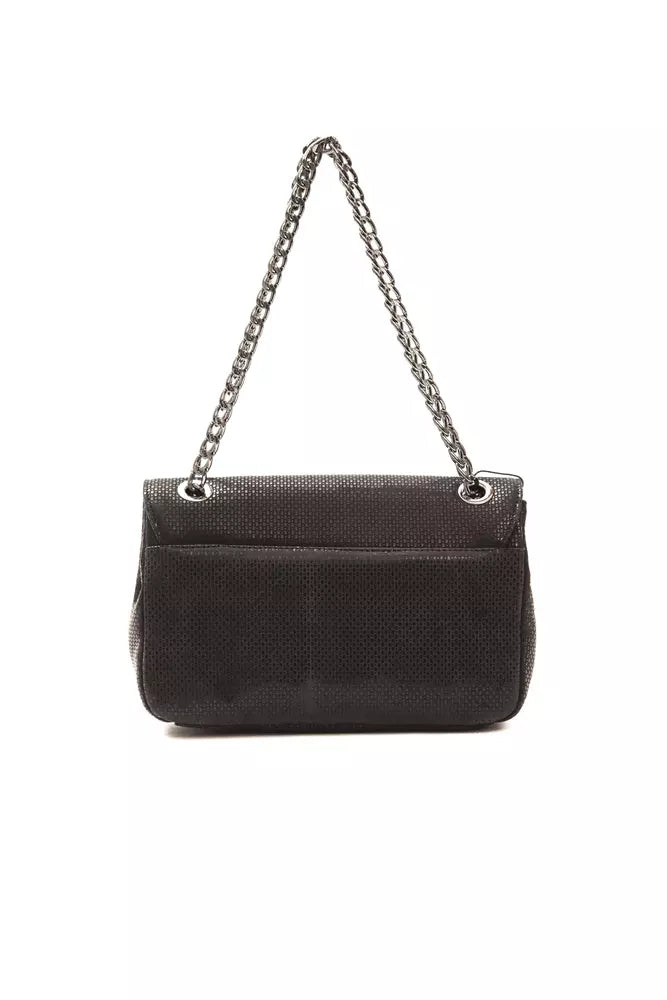 Bolso bandolera de cuero negro
