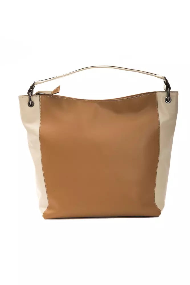Bolso de hombro de cuero marrón