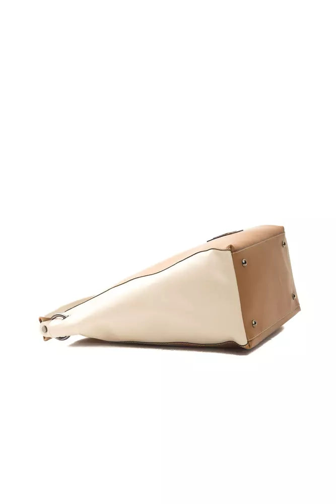 Bolso de hombro de cuero marrón