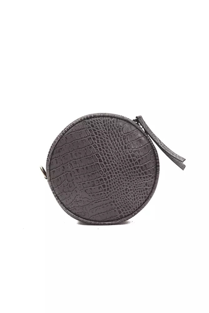 Bolso bandolera de cuero gris