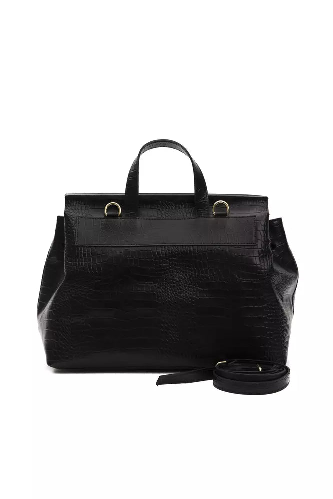 Bolso de cuero negro