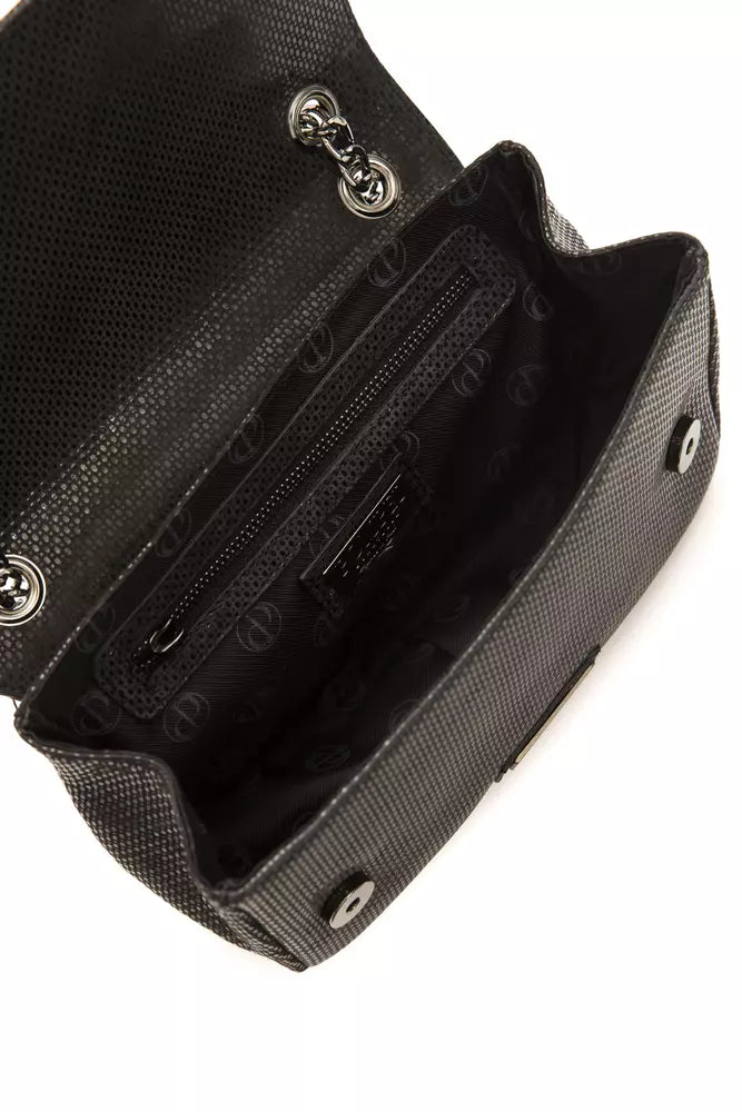 Bolso bandolera de cuero negro