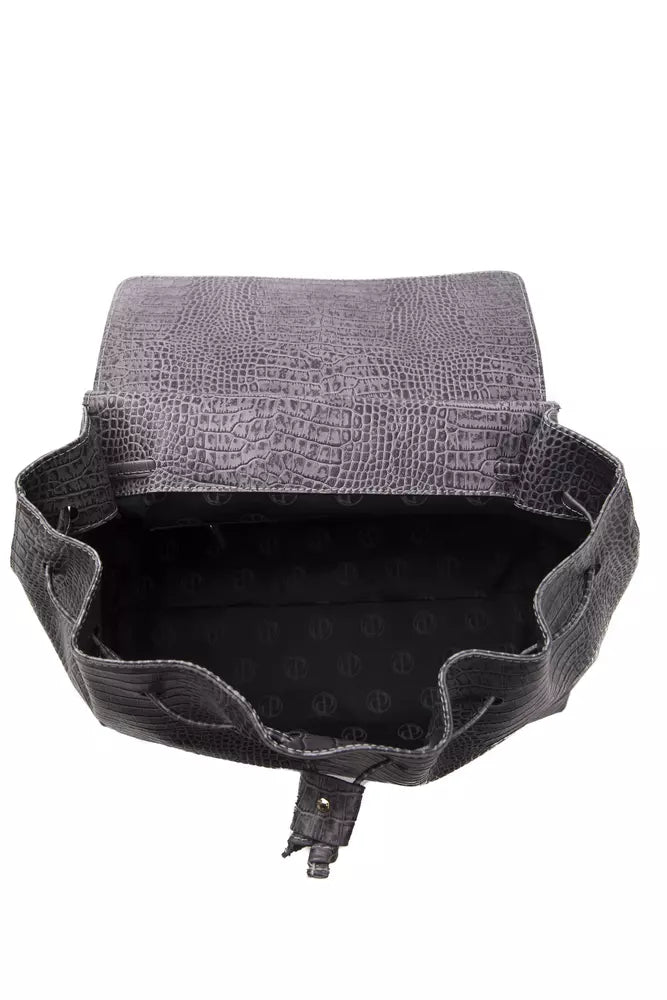 Bolso de cuero gris