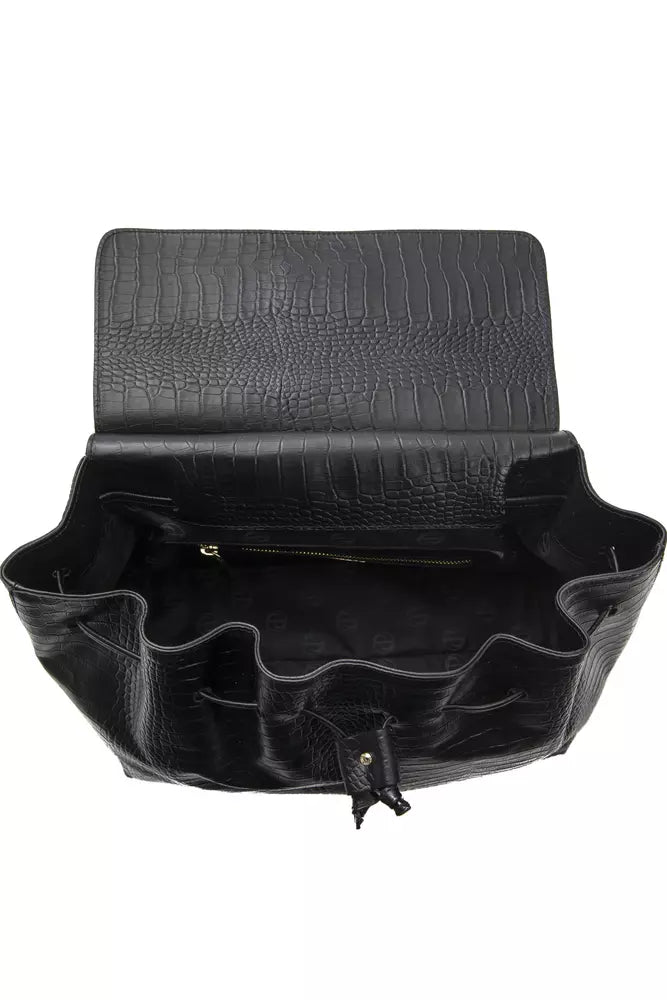 Bolso de cuero negro