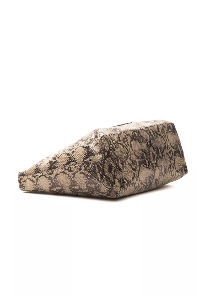 Bolso de hombro de cuero marrón