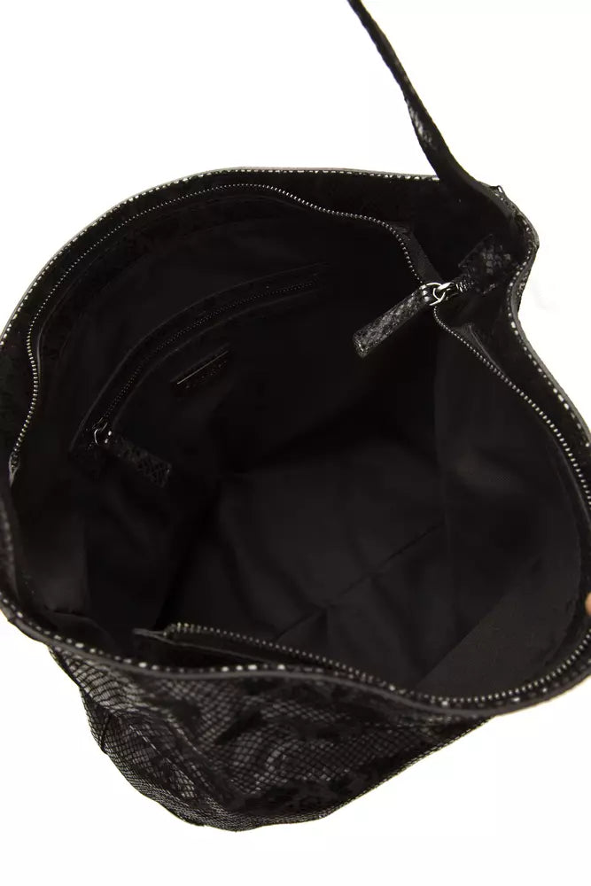 Bolso de hombro de cuero gris