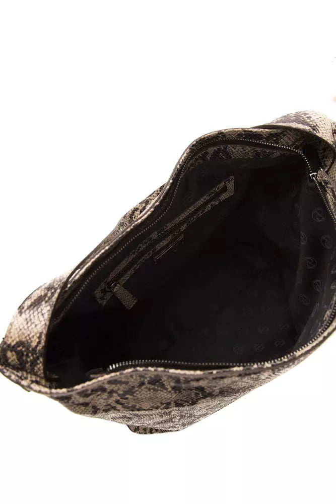 Bolso de hombro de cuero marrón