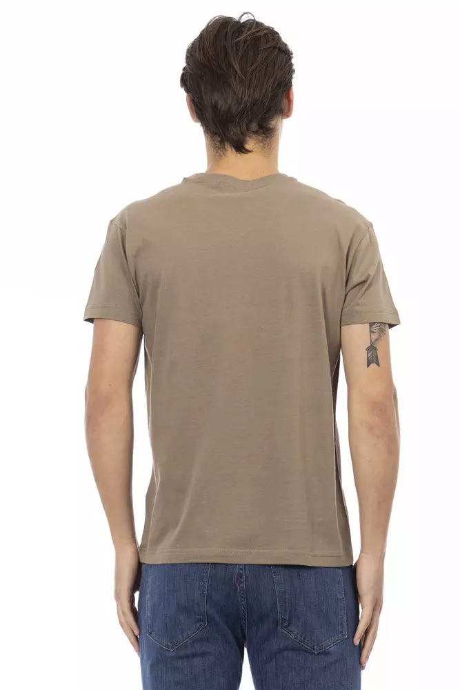 Camiseta de algodón marrón