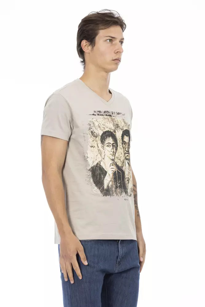 Camiseta de algodón beige