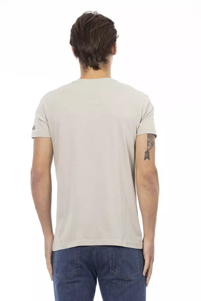 Camiseta de algodón beige