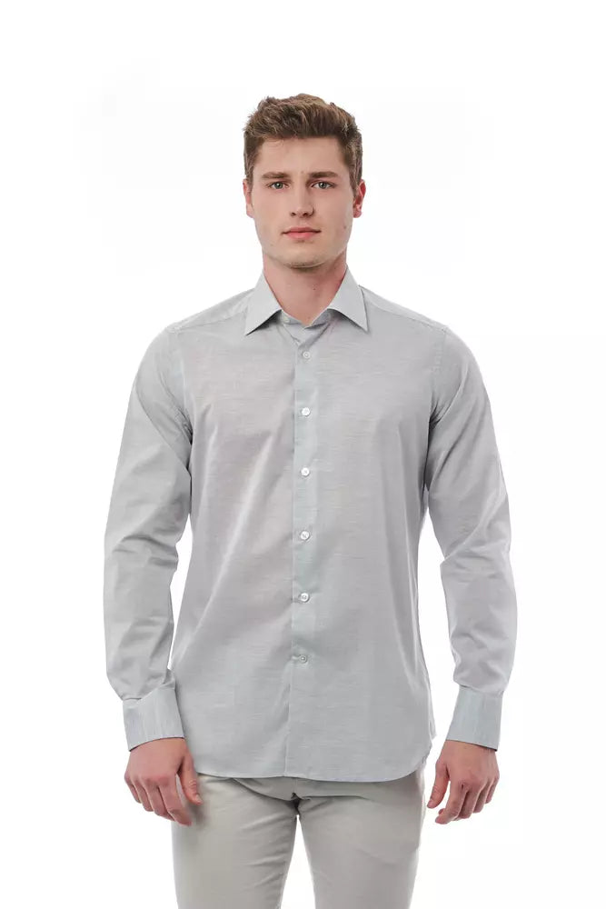 Camisa de algodón gris