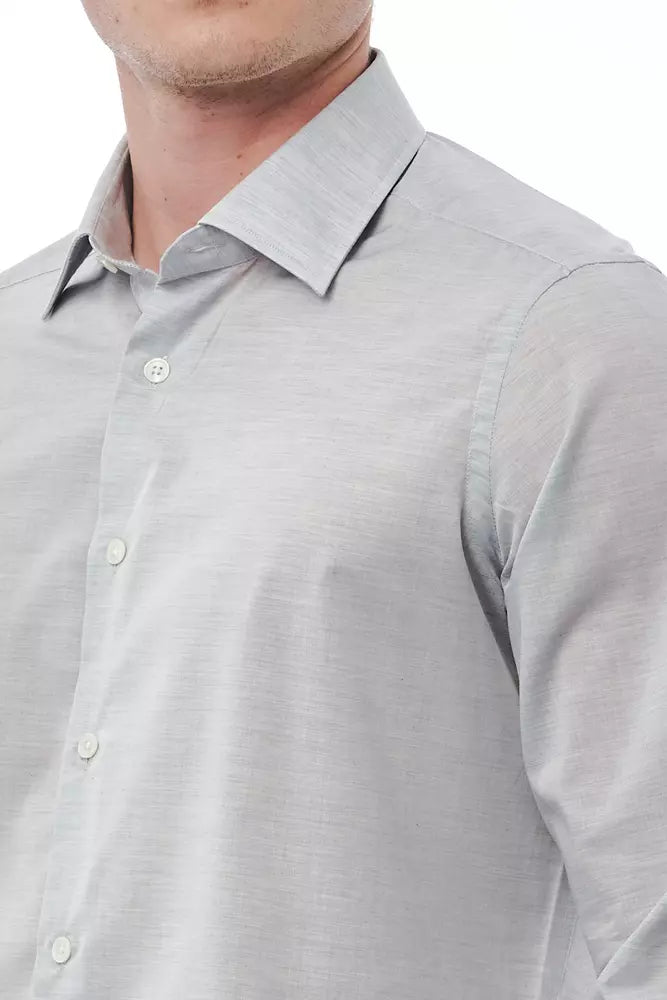 Camisa de algodón gris