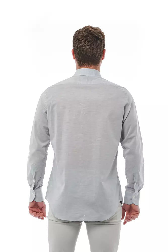 Camisa de algodón gris