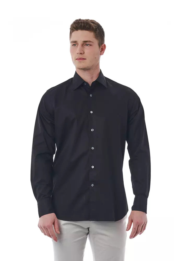 Camisa de algodón negra