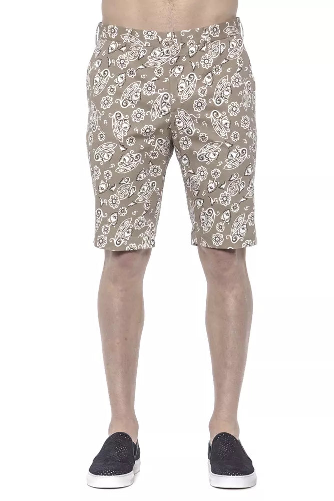 Pantalón corto de algodón beige