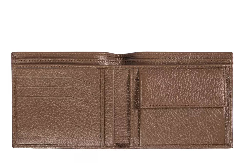 Cartera de cuero marrón