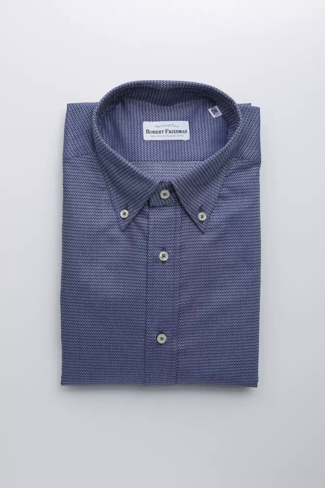 Camisa de algodón azul
