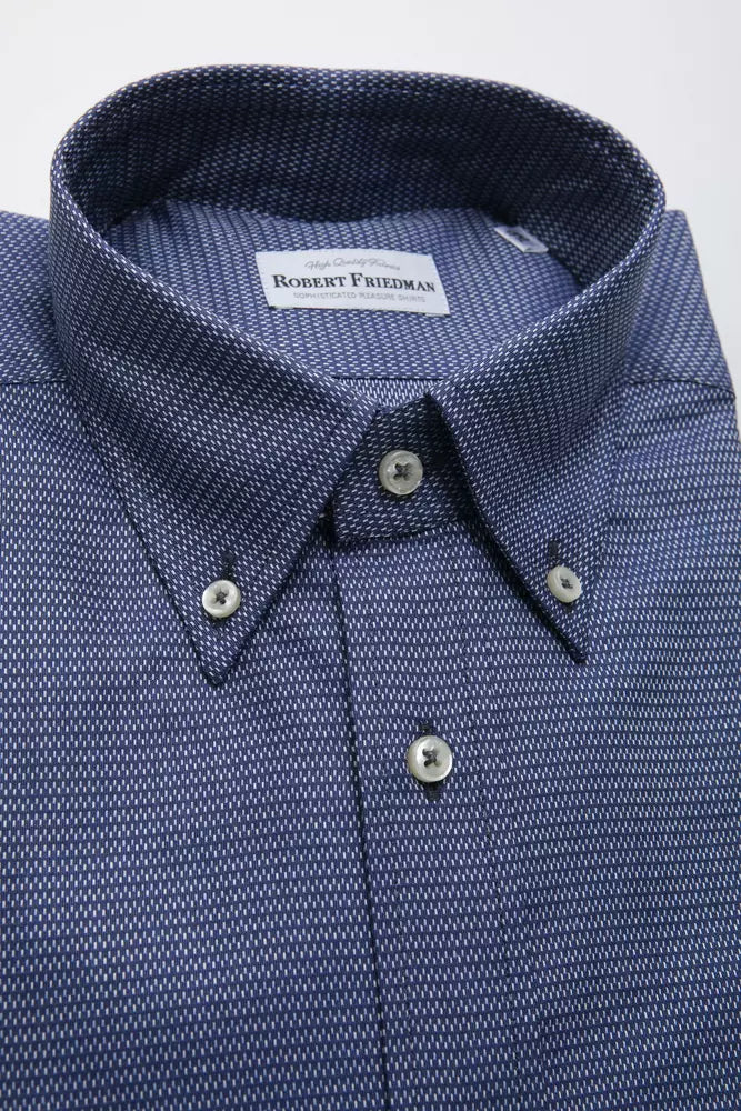 Camisa de algodón azul