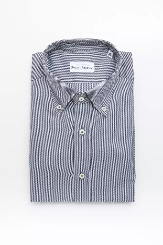 Camisa de algodón azul