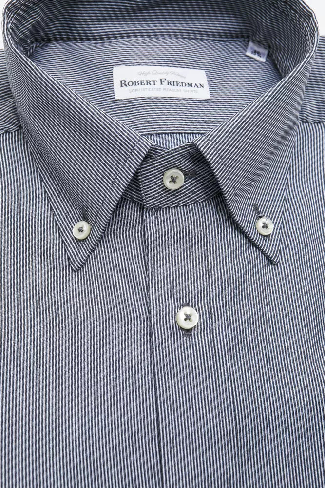 Camisa de algodón azul