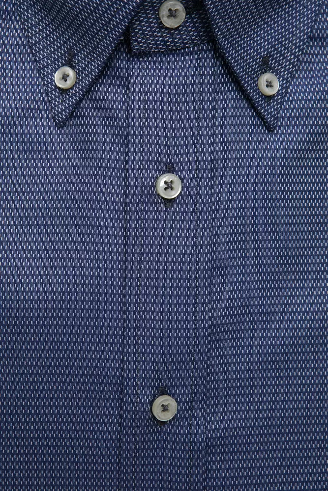 Camisa de algodón azul