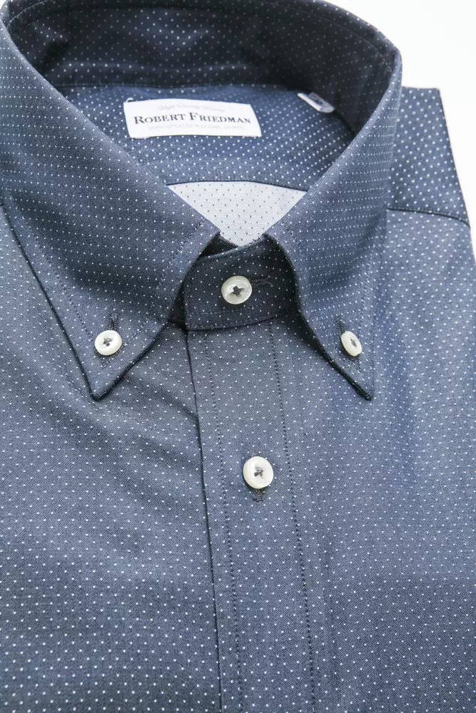 Camisa de algodón azul